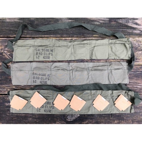 GI Surplus M1 Garand 6-Pocket Bandoleer with Inserts