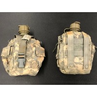 USGI Surplus 1 Quart Canteen with ACU MOLLE Carrier