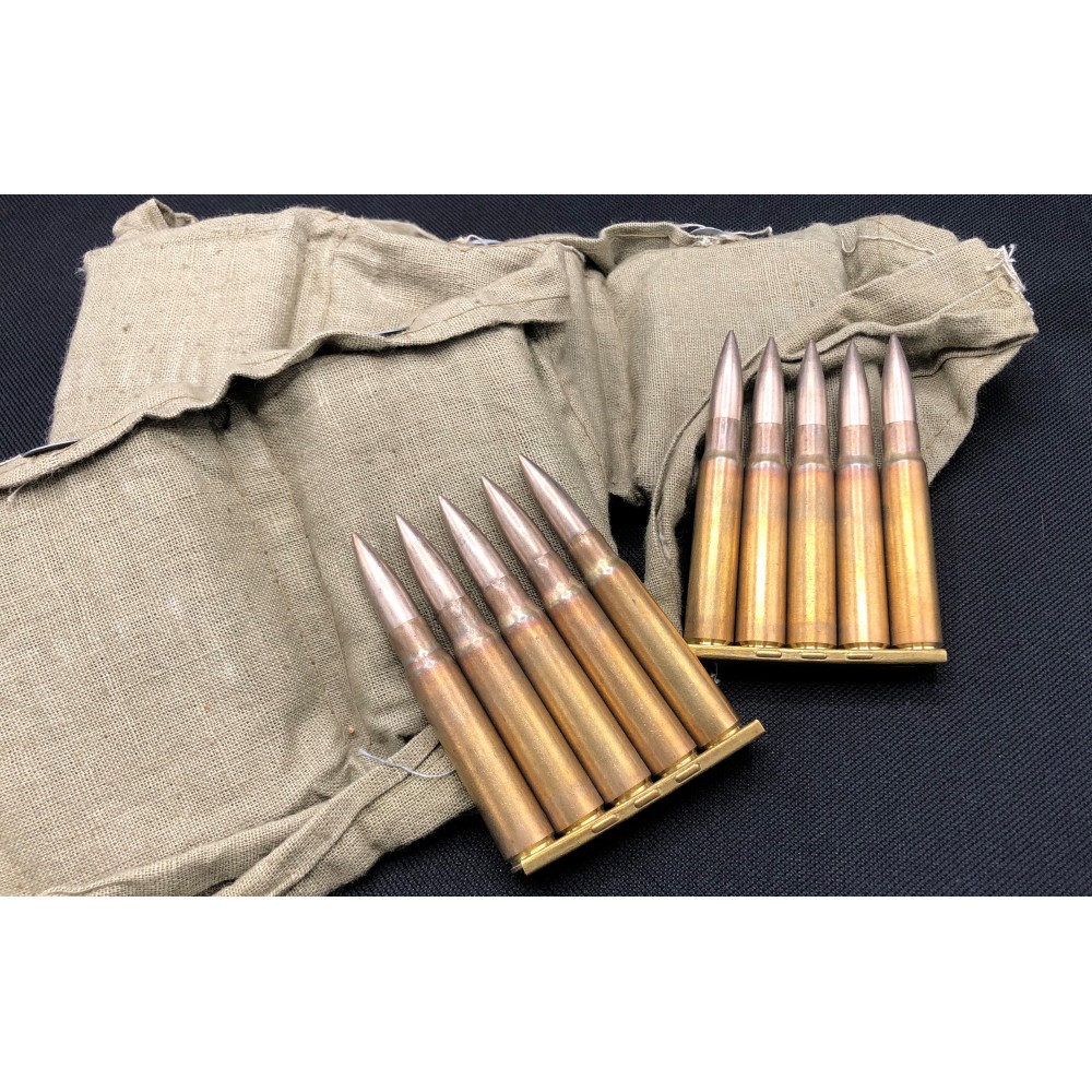 | LLC Victory Mauser Arms 8mm Bandoleer Surplus Turkish on Clips 70rd & Munitions