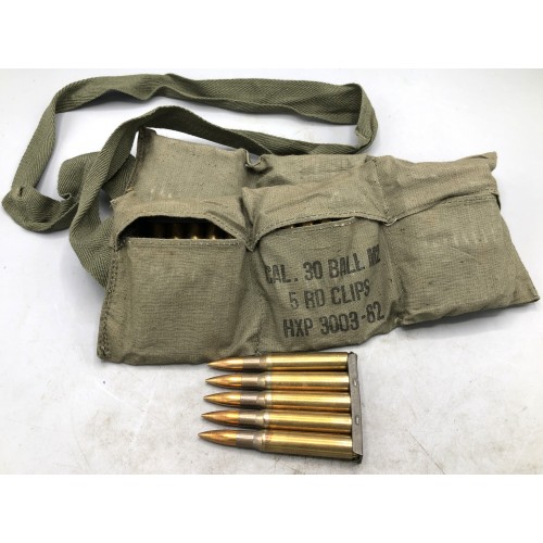 Greek Surplus .30-06 - 60rd Bandoleer On 5rd Clips