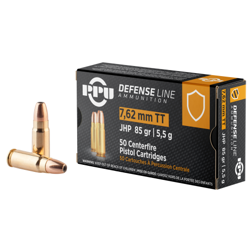 PPU 7.62x25 Tokarev - 85gr JHP- 50rd Box