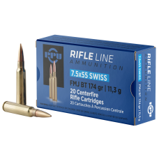 PPU 7.5x55 Swiss - 174gr FMJ - 20rds PPU 7.5x55 Swiss - 174gr FMJ - 20rds