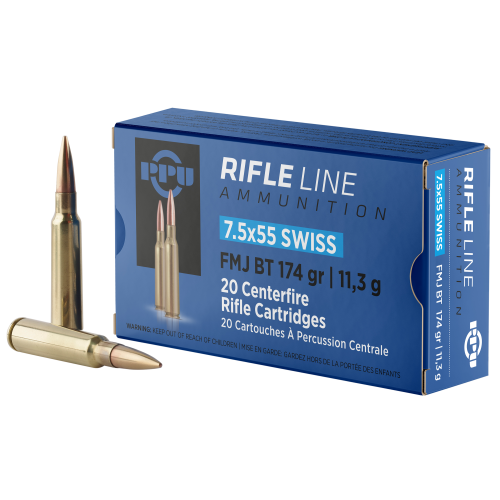 PPU 7.5x55 Swiss - 174gr FMJ - 20rds