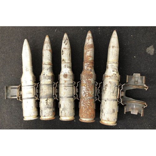 USGI Surplus 25mm Dummy Cartridges M794 - Linked Section of 5