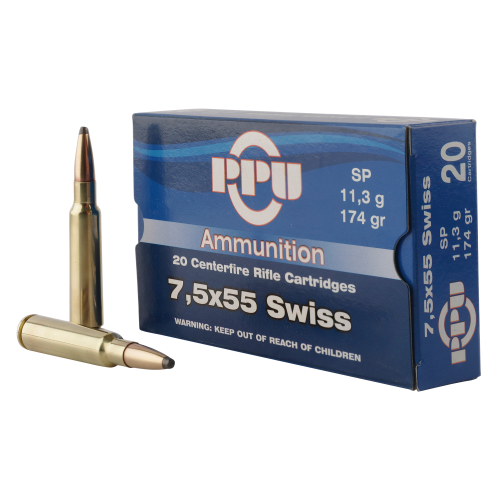 PPU 7.5x55 Swiss - 174gr SP - 20rds