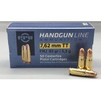 PPU 7.62x25 Tokarev - 85gr FMJ - 50rd Box