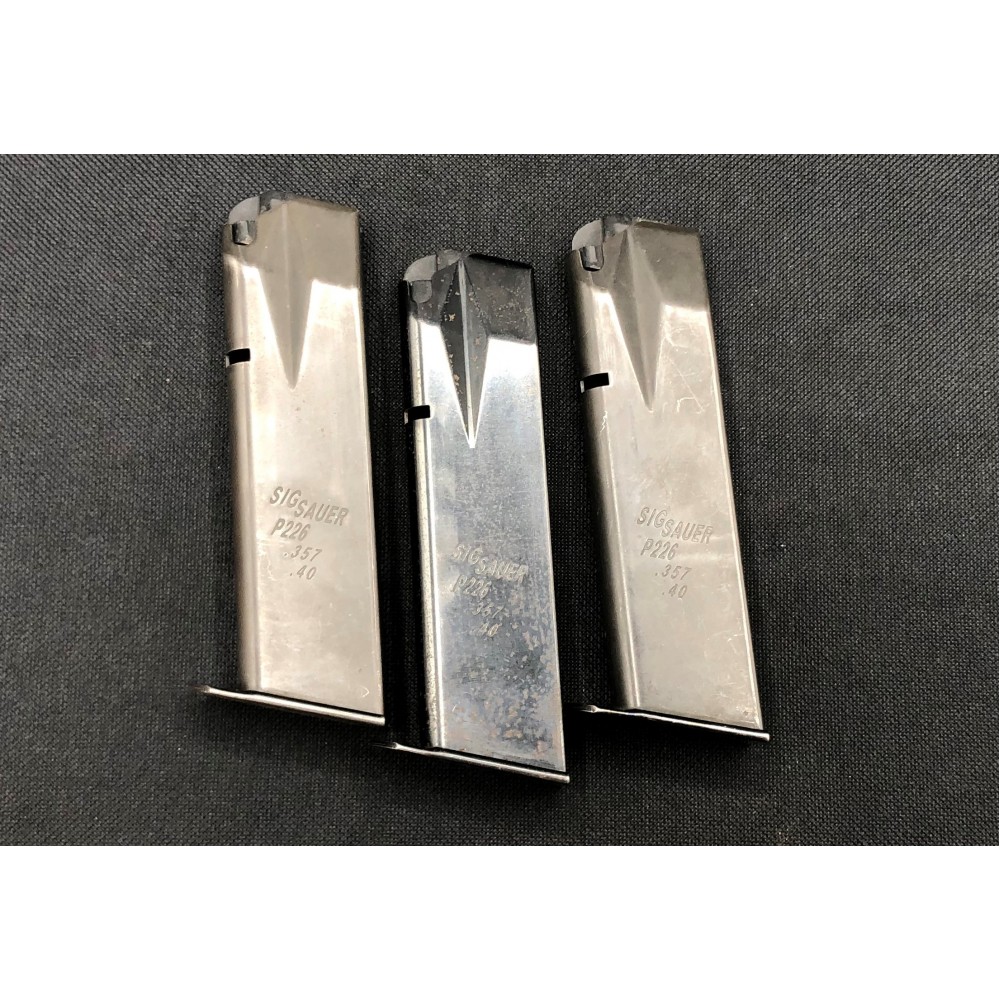 3x SIG SAUER P226 .40/.357 Magazines - 10 Round, Used, Made In USA