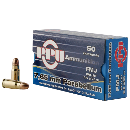 PPU 7.65x21 Parabellum - 93gr FMJ - 50rds